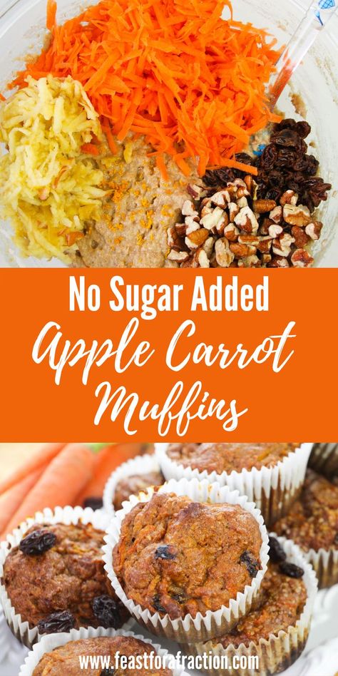 Vegetable Breakfast Muffins, Carrot Breakfast Muffins Healthy, Low Sugar Carrot Muffins, Vegetable Muffins Recipes, Muffins With Vegetables, Veggie Breakfast Muffins, Apple Carrot Spinach Muffins, Carrot Breakfast Recipes, Vegetable Muffins Healthy