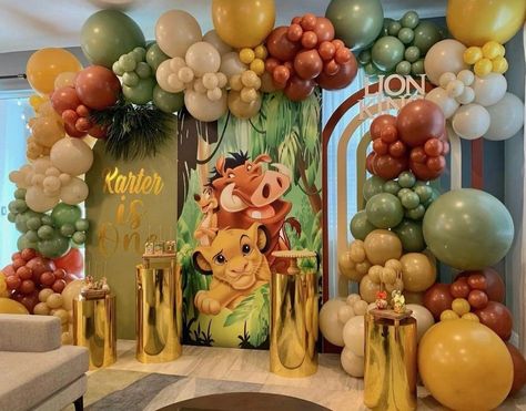 The Lion King Theme Party, Simba Theme Birthday Decor, Lion King 1st Birthday Party Decorations, Simba Birthday Theme, Simba Party Ideas, Simba Decorations Party Ideas, Lion King Birthday Party Decorations, Lion King 1st Birthday Party Ideas Boys, Lion King Centerpieces 1st Birthdays