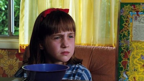 Matilda because as a child I could have been her. 90s Kids Movies, Matilda Movie, Matilda Wormwood, Mara Wilson, Roald Dahl Books, Iconic Films, Happy Gif, 90s Movies, Kids' Movies