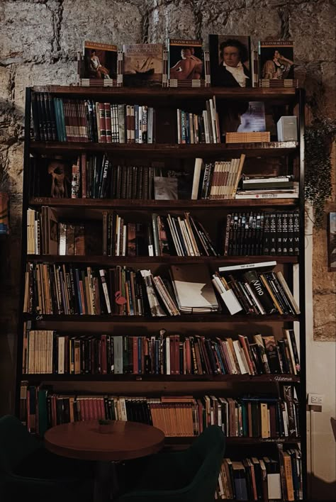 Dark Academia Bookshelf, Dark Bookshelves, Bookshelves Aesthetic, Classic Bookshelves, Aesthetic Bookshelf, Bookshelf Room, Old Bookshelves, Bookshelf Aesthetic, Lots Of Books