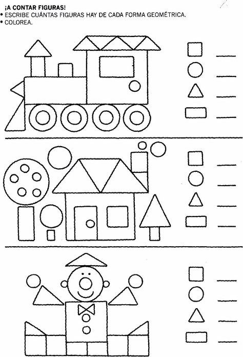 Formas Geométricas 768 Kids Math, Shapes Worksheets, Kids Math Worksheets, Math Geometry, Kindergarten Math Worksheets, Math Activities Preschool, School Worksheets, 1st Grade Math, Preschool Math