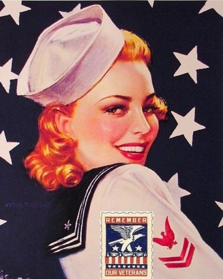 Cabelo Pin Up, Wwii Posters, Military Poster, Navy Girl, Vintage Sailor, Pin Up Girl Vintage, Pinup Art, Vintage Woman, Amazing Artwork