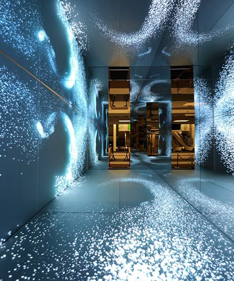 ASB glassfloor transforms floor and wall surfaces into vivid monitors Led Wand, Water Effect, Projection Mapping, Venice Biennale, Glass Floor, Installation Design, Wallpaper Art, Wall Installation, Interior Design Companies