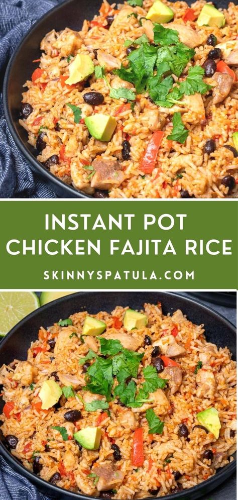 Instant Pot Chicken Fajita Bowls, Mexican Chicken And Rice Instant Pot Recipes, Instant Pot Fiesta Chicken And Rice, Mexican Chicken Rice Instant Pot, Instant Pot Fajita Rice, Instant Pot Fajita Bowls, Fajita Instant Pot, Instant Pot Chicken Fajitas, Instant Pot Chicken Fajitas Easy