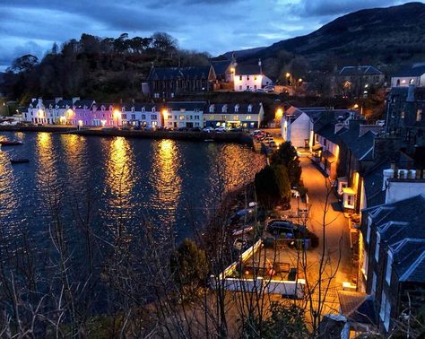 Portee Harbour at night, Isle of Skye Perthshire Scotland, Beautiful Scotland, Ireland Scotland, Bonnie Scotland, Take The High Road, Around The World In 80 Days, Skye Scotland, Interesting Places, Kids Book