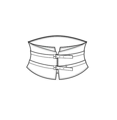 Belt Drawing, Flat Drawings, Fashion Design Drawing, Flat Pattern, Working Drawing, Punk Accessories, Flat Sketches, Fashion Templates, Fashion Sketchbook