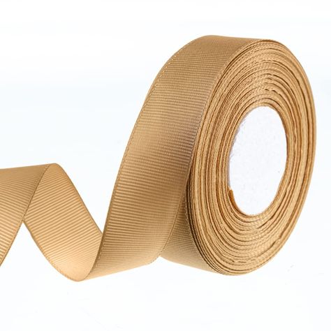 PRICES MAY VARY. Size: Solid grosgrain ribbon measures 1" (25mm) in width, 25 yards in roll. Popular grosgrain ribbon features a ribbed texture, strong and superior quality. For all your projects: This ribbon is appropriate for making bows or embellishing projects from scrapbooking and greeting cards to sashes, garment details, hair ribbons, headband, tie, hats, sewing, gift wrapping, linens, or other accessories, craft work, wedding arrangements, decorated Christmas tree, wreaths and more. Mate Christmas Tree Wreaths, Package Wrapping, Wedding Decor Diy, Bow Baby Shower, Accessories Craft, Making Bows, Solid Beige, Garment Details