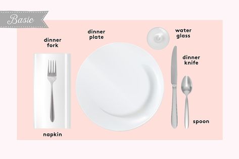 How to Set a Table: Basic, Casual and Formal Table Settings Fancy Brunch Party, Casual Dinner Table, Basic Table Setting, Proper Table Setting, Table Setting Etiquette, Formal Dinner Table, Casual Table Settings, Fancy Brunch, Restaurant Table Setting