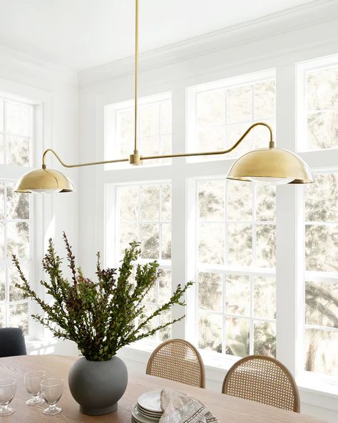 Modern Brass Lighting, Mid Century Light, Handmade Lighting, Linear Chandelier, Chandelier Shades, The Ranch, Chandelier Pendant Lights, Glass Globe, Beautiful Lights