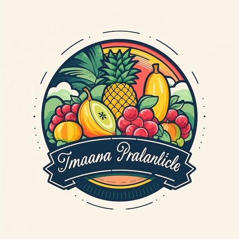 Photo a mix fruit logo design | Premium Photo #Freepik #photo #fruit-design #tropical-fruit #ananas #fruit-logo Logo Design Fruit, Fruit Logo Branding, Fruits Logo Design, Veggie Drawings, Tropical Logo Design, Fruits Logo, Fruit Logo Design Ideas, Juice Design, Fruit Logo Design