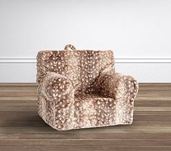 My First Fawn Faux-Fur Anywhere Chair® Deer Nursery Girl, Rustic Baby Girl Nursery, Playroom Chairs, Fawn Nursery, Baby Deer Nursery, Baby Hazel, Stylish Accent Chairs, Deer Nursery