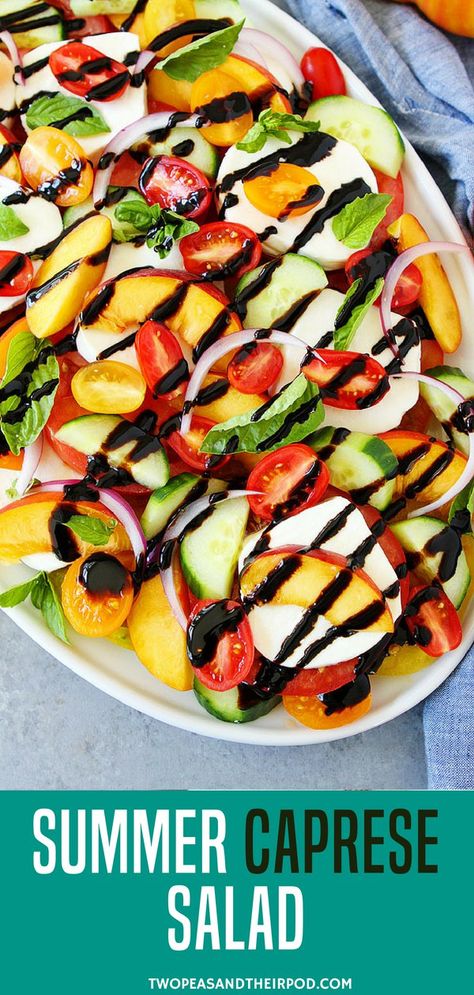 Summer Caprese Salad Recipe The Best Salad, Caprese Salad Recipe, Best Salad, Best Salad Recipes, Balsamic Glaze, Easy Salad Recipes, Summer Dinner, Fresh Mozzarella, Side Salad