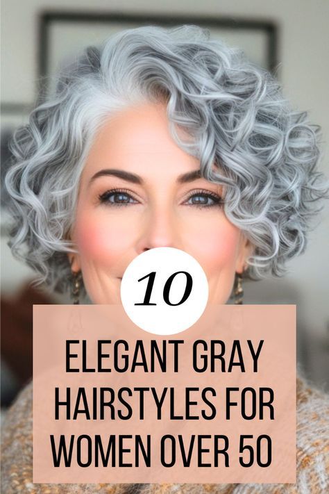 Curl Grey Hair, Grey Hair Medium Length Over 50, Short Shoulder Hairstyle Women, Medium Grey Curly Hair Over 50, Hairstyles For Silver Hair Over 50, Long Gray Hairstyles For Women Over 50, Updos For Grey Hair Over 50, Medium Length Curly Gray Hair, Medium Grey Hair Styles