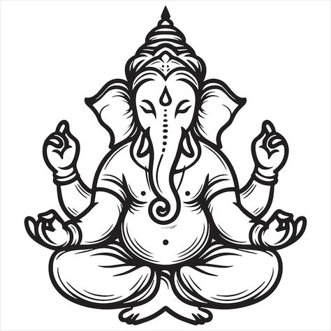 Ganesh Black And White, Vinayagar Chaturthi, Vinayaka Chavithi, Free Business Card Mockup, Wood Works, Business Card Maker, Flyer Maker, Poster Maker, Poster Invitation