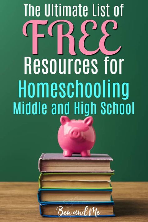 Homeschool Essentials, Homeschool Highschool, Homeschool High School Curriculum, Middle School Curriculum, High School Mathematics, High School Literature, Homeschool Middle School, Free Homeschool Curriculum, Free Homeschool Resources