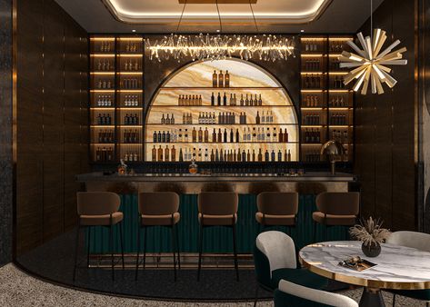 HOTEL STARCITY on Behance Lounge Room Design Ideas, Hotel Bar Design, Home Lounge Room Bar, Bar Lounge Room, Home Made Recipes, Lounge Room Design, Home Bar Setup, Japanese Bar, Entertaining At Home