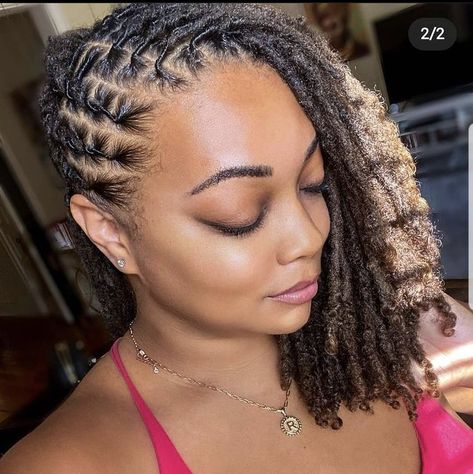 Loc Nation, Loc Hair Styles, Dreadlocks Hair Care, Loc Ideas, Dreads Styles For Women, Locs Journey, Haircut Design, Dread Styles, Shaved Side