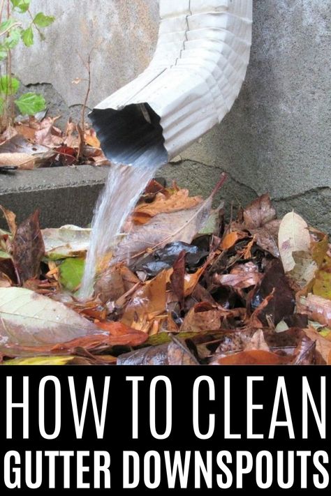 Learn the best way to clean gutter downspouts with our comprehensive step-by-step guide. Prevent clogs and damage to your home with these essential tips and tools needed for effective maintenance. Gutter Cleaning Hacks, Downspout Drainage, Gutter Cleaning Tool, Drain Pipes, Gutter Cleaning, Drainage Solutions, Rain Gutters, Roof Colors, Cleaning Gutters