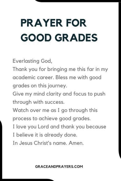 Being graded is stressful but you can turn to God for help with these 8 simple but powerful prayers for good or better grades. Things To Ask God For, Powerful Affirmations For Good Grades, Prayer For Good Grades, Prayer For School, Exam Prayer, Prayer For Studying, Turn To God, Prayer To God, God Prayers