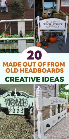 20 Clever Ideas Made Out Of From Old Headboards Diy Headboard Wall, Diy Headboard Bench, Fly Repellant Diy, Upcycle Headboard, Chicken Coop Designs Diy, Wrought Iron Headboard, Headboard Crafts, Antique Headboard, Repurposed Headboard