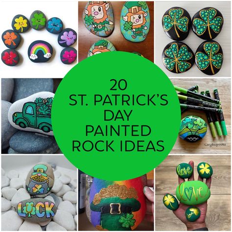 Rock painting ideas for St. Patrick’s day. Shamrock painted rocks, leprechaun painted rocks, pot of gold painted rocks. Leprechaun Painted Rocks, Gold Painted Rocks Ideas, Rock Painting St Patricks Day, St Patricks Day Rocks Painting, Shamrock Painted Rocks, Shamrock Rock Painting, St Patrick’s Day Rock Painting Ideas, St Patricks Day Rocks, St Patrick’s Day Painted Rocks