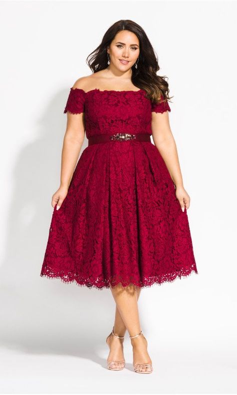 Plus Size Fashion for Women Over 40- Lace Dreams Dress at City Chic Gaun Koktail, Big Size Dress, Plus Size Cocktail Dresses, Fashion For Women Over 40, Plus Size Fashion For Women, Black Women Fashion, Dress Plus Size, City Chic, Plus Size Dress