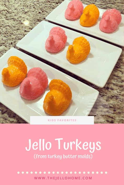 Thanksgiving Jello Mold, Jello For Thanksgiving, Creamy Jello Jigglers, Thanksgiving Jello Desserts, Thanksgiving Jello Recipes, Jello Thanksgiving, Thanksgiving Jello, Turkey Sides, Butter Sculpture