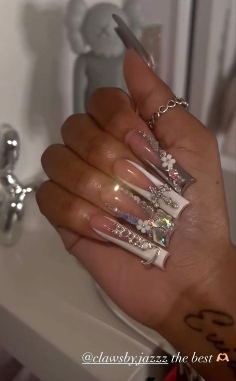 Long Acrylic Nail Designs, Colored Acrylic Nails, Short Square Acrylic Nails, Exotic Nails, Long Acrylic Nails Coffin, Acrylic Nails Coffin Pink, Nails Only, Long Square Acrylic Nails, Unique Acrylic Nails