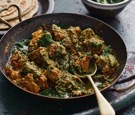 Saag Gosht Recipe, Saag Gosht, Palak Gosht, Lamb Saag, Palak Chicken, Saag Recipe, Dishes Recipe, Gosht Recipe, Indian Cookbook