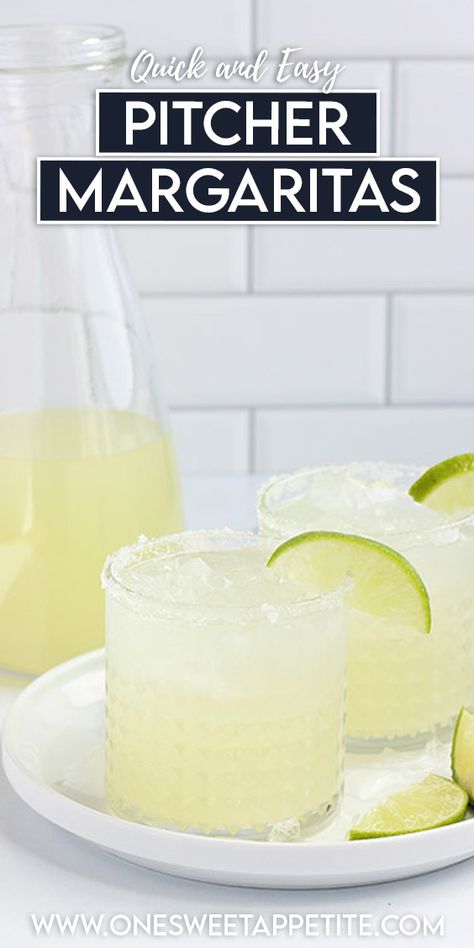 This Pitcher Margarita Recipe is prefect for serving a crowd! Made with fresh lime, tequila, and a simple syrup, for a touch of sweet, leaving you with the most delicious margarita. You will have everyone begging for the recipe. Best Pitcher Margarita Recipe, Best Frozen Margarita, Cinco Party, Pitcher Margarita Recipe, Frozen Margarita Recipe, Limeade Margarita, Lime Margarita Recipe, Strawberry Margarita Recipe, Best Margarita Recipe