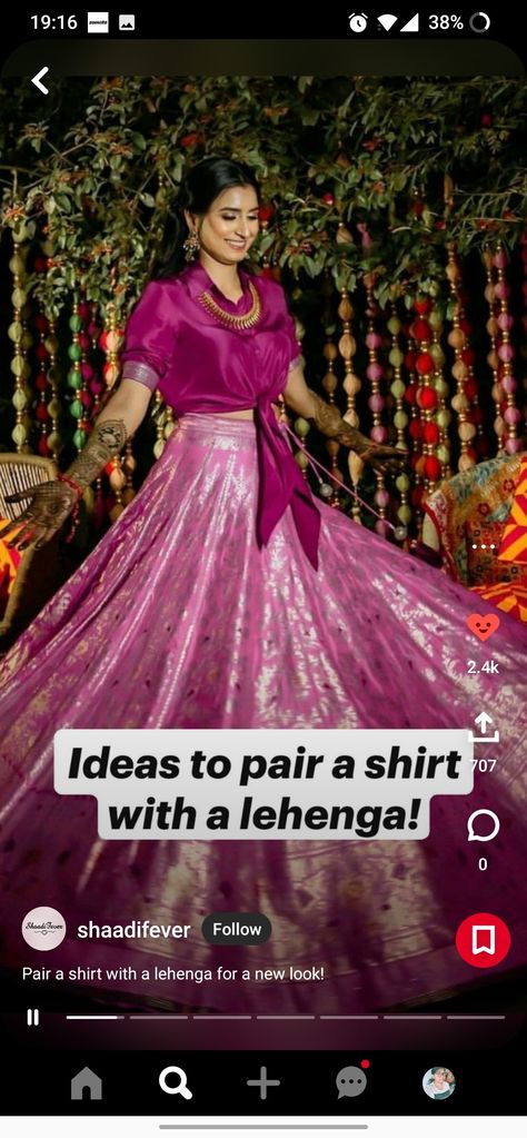 Satin Shirt With Banarasi Skirt, Satin Shirt With Lehenga, Banarasi Anarkali Suits, Lehenga Blouse Styles, Satin Shirts For Women, Goa Outfits, Short Kurti Designs, Brocade Lehenga, Satin Shirts