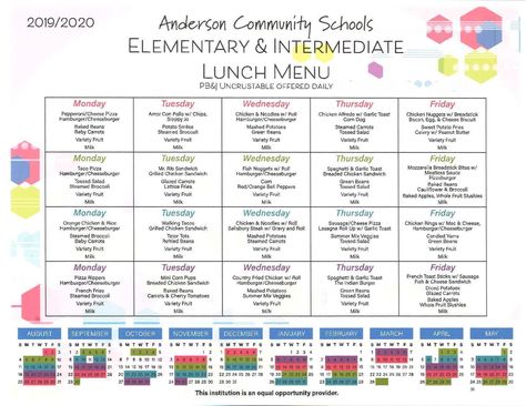 Monthly Lunch Menus – Lunch Menu – Eastside Elementary School School Lunch Calendar, School Menus Lunch Ideas, Kids Lunch Menu Ideas, Cafeteria Menus School Lunch, Cafeteria Menu Ideas School Lunch, School Lunch Menu Ideas, School Lunch Menu Calendar, Daycare Lunch Menu Ideas, Daycare Lunch Menu