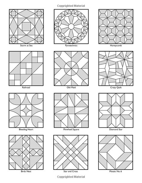 Vintage Notions Coloring Book: Quilt Therapy: Amy Barickman: 9780692701744 Quilting Math Sewing Patterns, Pattern Design Geometry, Geometric Patterns Coloring Pages, 3 Color Quilts, Square Patterns Design Geometric, Free Geometric Coloring Pages, Triangle Quilting Motifs, Quilt Drawing, One Color Design