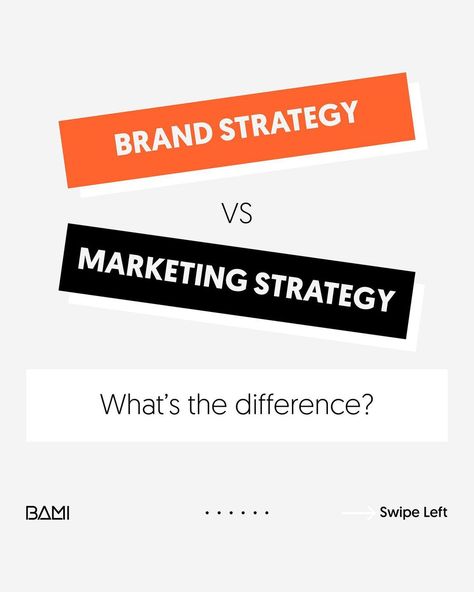 Bami | Brand Strategist on Instagram: “Brand strategy vs Marketing strategy What’s the difference? Be sure to watch this post to the end! . . . . . . #entrepreneursofinstagram…” Brand Vs Marketing, Branding Vs Marketing, Branding 101, Instagram Brand, Performance Marketing, Social Media Expert, Brand Strategist, Business Systems, Brand Management