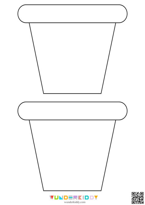 Spring flower pot cut out templates are used to create greeting cards for Mother’s Day or other spring events. Handicraft work suits very well for kindergarten lessons or creative activity with children at home. Handiwork develops creativity, imagination and fine motor skills of children. Print templates set to create flower pots of different forms and sizes. Cut out templates and choose flowers and leaves in suitable size. You can color handicraft items by yourself or print templates on color p Flowerpot Template Printable, Spring Flower Template Free Printables, Plant Pot Template Free Printable, Flower Pot Outline, Printable Flower Pot Template, Printable Vase Template, Flower Stem Template Free Printable, Paper Flower Pot Craft, Flower Pot Template Free Printable