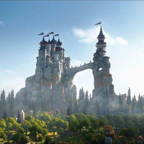 Mountain Castle Minecraft, Pirate Minecraft, Minecraft Mountain Castle, Kingdom Minecraft, Minecraft Terrain, Minecraft Palace, Minecraft Medieval Castle, Mountain Kingdom, Mountain Castle