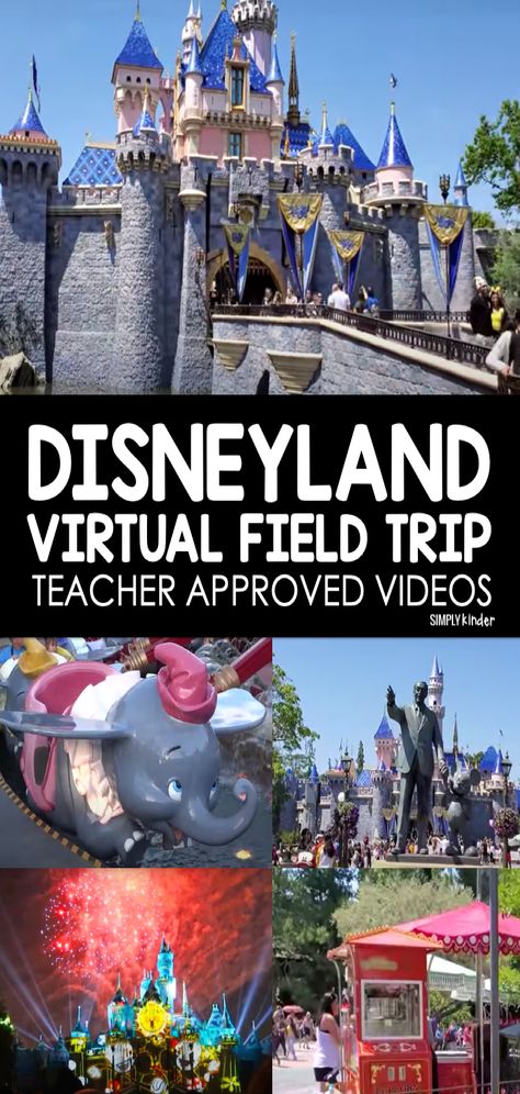 Disneyland is one of our favorite places to visit as a family and so it is only fitting we help teachers have a virtual field trip there. In this article we will load you up with videos to visit Disneyland with your students. Many videos are long, so we suggest you show the parts yo love the most! Disney Activities, Disney Camping, Disney Classroom, Trip To Disneyland, School Field Trip, Fun Classroom Activities, End Of Year Activities, Classroom Transformation, Virtual Field Trips