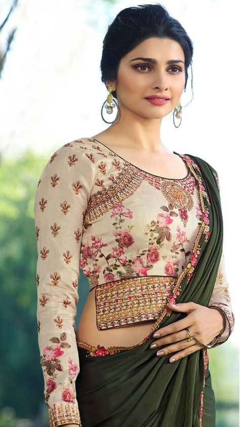 Fancy blouse designs Latest Silk Blouse Designs, Full Sleeves Design, Long Blouse Designs, Prachi Desai, Model Blouse, Saree Blouse Neck Designs, Backless Blouse Designs, Blouse Design Images, Sari Blouse Designs