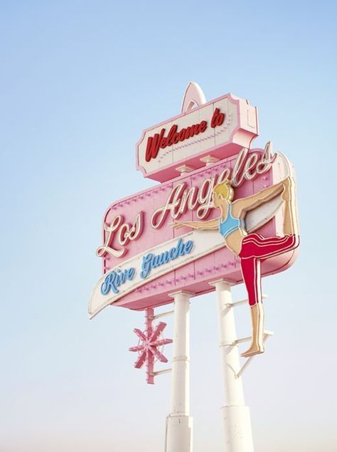 Next Stop:   #wildfoxcouture Welcome To Los Angeles, Retro Signage, Los Angeles Aesthetic, California Retro, Miami Party, Art Appliqué, Vintage Los Angeles, Retro Sign, Vintage Americana