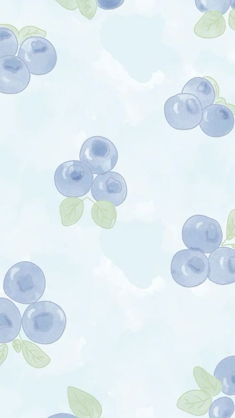 Aesthetic blueberry wallpaper ♥ Blueberry Wallpaper, White Grape Juice, Pastel Blue Background, Baby Blue Wallpaper, White Grape, Cute Summer Wallpapers, Cute Blue Wallpaper, Floral Wallpaper Iphone, Cocoppa Wallpaper