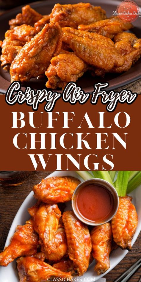 Spicy Chicken Wings Recipe, Air Fryer Recipes Chicken Wings, Air Fryer Buffalo Chicken, Buffalo Chicken Wings Recipe, Air Fry Chicken Wings, Hot Wing Recipe, Wing Sauce Recipes, Wings Recipe Buffalo, Chicken Wing Sauces