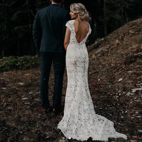 Boho Wedding Dress Lace Bridal Dress Bohemian Mermaid | Etsy Moscow Photography, Country Style Wedding Dresses, Sleeveless Wedding Gown, School Wedding, Photography School, Beach Bridal Gown, White Lace Wedding Dress, Open Back Wedding Dress, Bridal Dresses Lace