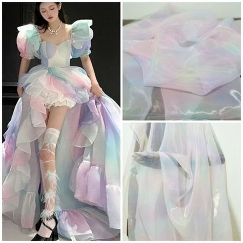 Product received correctly and looks good. Not used yet but don't expect any problems. Iridescent Clothing, Lace Wedding Decor, Melanie Concert, Iridescent Fashion, Rainbow Wedding Dress, Cloud Dress, Fancy Clothing, Ombre Wedding Dress, Iridescent Dress