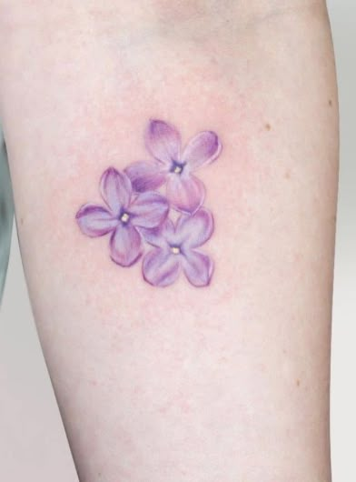 Small Purple Flowers Tattoo, Lilac Watercolor Tattoo, Lilac Plant Tattoo, Mother Daughter Lilac Tattoo, Lilac Petal Tattoo, Tiny Lilac Tattoo, Lilac Blossom Tattoo, Tattoo Lilac Flower, Lilac Tattoo Color