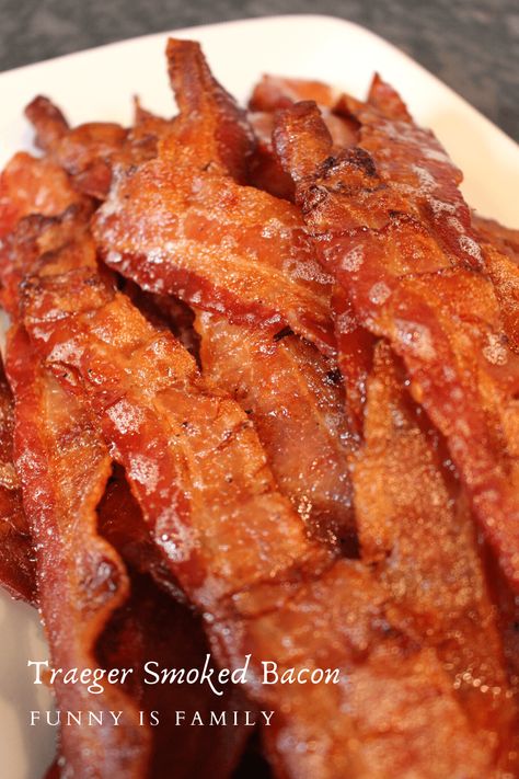 Smoker Bacon, Wood Pellet Grill Recipes, Oven Cooked Bacon, Traeger Cooking, Bacon Jerky, Traeger Grill Recipes, Bacon Funny, Pellet Smoker, Smoker Cooking