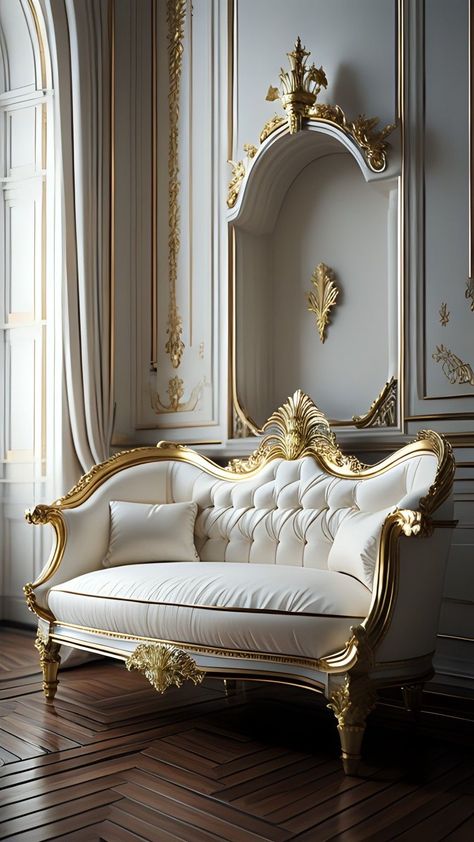 Bloxburg Teen Room, Bloxburg Teen Room Ideas, Old Money Home Decor, Old Money Home, Teen Room Ideas, Baroque Interior Design, Neoclassical Furniture, Rococo Interior, Baroque Interior