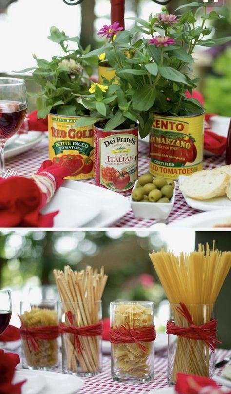 Italian Themed Dinner Party, Italian Themed Party, Theme Dinner Party, Italian Party Decorations, Italian Dinner Party Decorations, Italian Bridal Showers, Themed Dinner Party, Italy Party, Italian Themed Parties