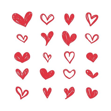 Colección de dibujos de corazones rojos | Premium Vector #Freepik #vector #corazon-ilustracion #corazon #amor #dibujo-lineas Wallpaper Corazones, Heart Drawing, Punch Needle, Little Things, Easy Drawings, Premium Vector, Tatting, Sofia, Pasta