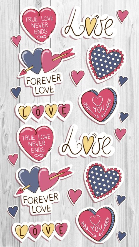 Scrapbook Printables Free, Images Emoji, Day Stickers, Valentine Stickers, Valentines Wallpaper, Scrapbook Stickers Printable, Scrapbook Printables, Printable Planner Stickers, Flower Phone Wallpaper