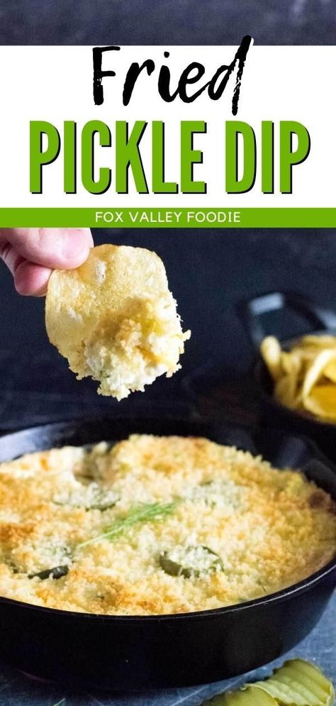 Fried Pickle Dip, Pickle Dip Recipe, Pickle Appetizers, Dip Recipes Hot, Hot Pickles, Pickle Dip, Pickle Lover, Spicy Dip, Easy Dip